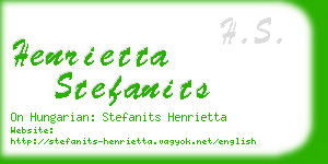 henrietta stefanits business card